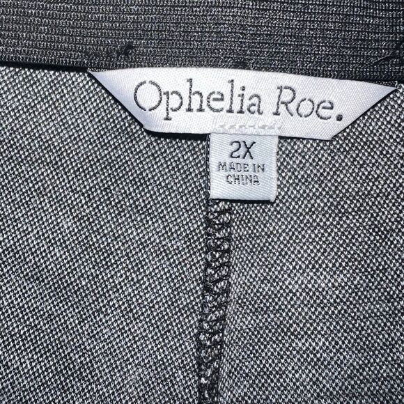 Ophelia Roe Plus Size Leggings Hi Waist Skinny Black White Herringbone 2X NWT - Picture 5 of 8